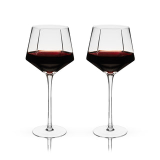 LONG STEM WINE GLASSES SET OF 2 – This beautiful pair of wine glasses will enhance your finest red or white vintages. Crafted to showcase the color of any wine, this gorgeous wine glass set will turn any beverage into a celebration.