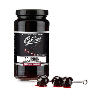 THE BEST CHERRIES FOR COCKTAILS - If you like Manhattans or old fashioned cocktails, try these rich bourbon-infused cherries from Collins. They're also great for a tequila sunrise, since this cherry juice is richer than other maraschino cherry juice.