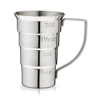 TAKE BARWARE TO THE NEXT LEVEL - Discover this stylish take on the usual double-sided jiggers or long-handled jiggers. The stainless steel stepped jigger is an accurate, easy to use bar and kitchen accessory that every serious home bartender needs.