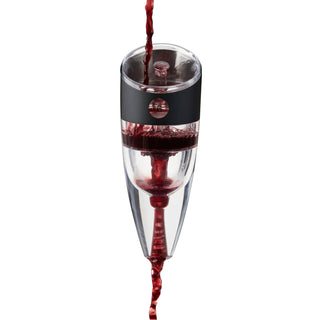 INSTANT WINE AERATOR - Instantly decant your wine with this adjustable aerator. This compact aerator can decant any wine from zero to six hours—just twist the aerator to choose the amount of time you want to simulate for a smooth glass of wine.