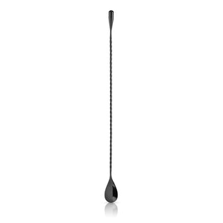 COCKTAIL MIXING SPOON FOR MIXOLOGISTS - The best drinks require the best ingredients, but they also require the best barware for the job. Discover our stainless steel barspoon with a gunmetal finish—perfectly calibrated for craft cocktails
