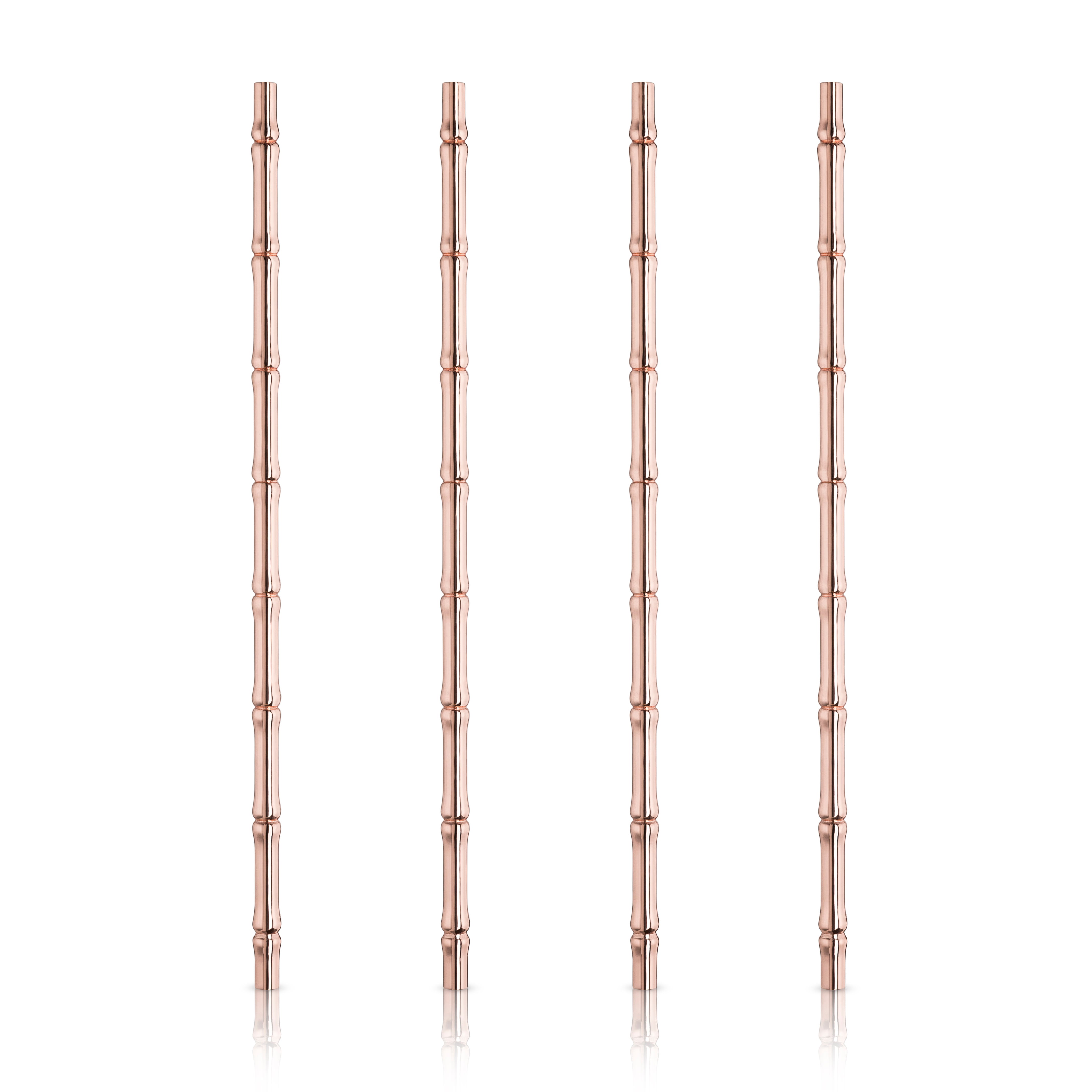 Large Rose Gold / Copper Steel Straw / Straws Set With Bag & 
