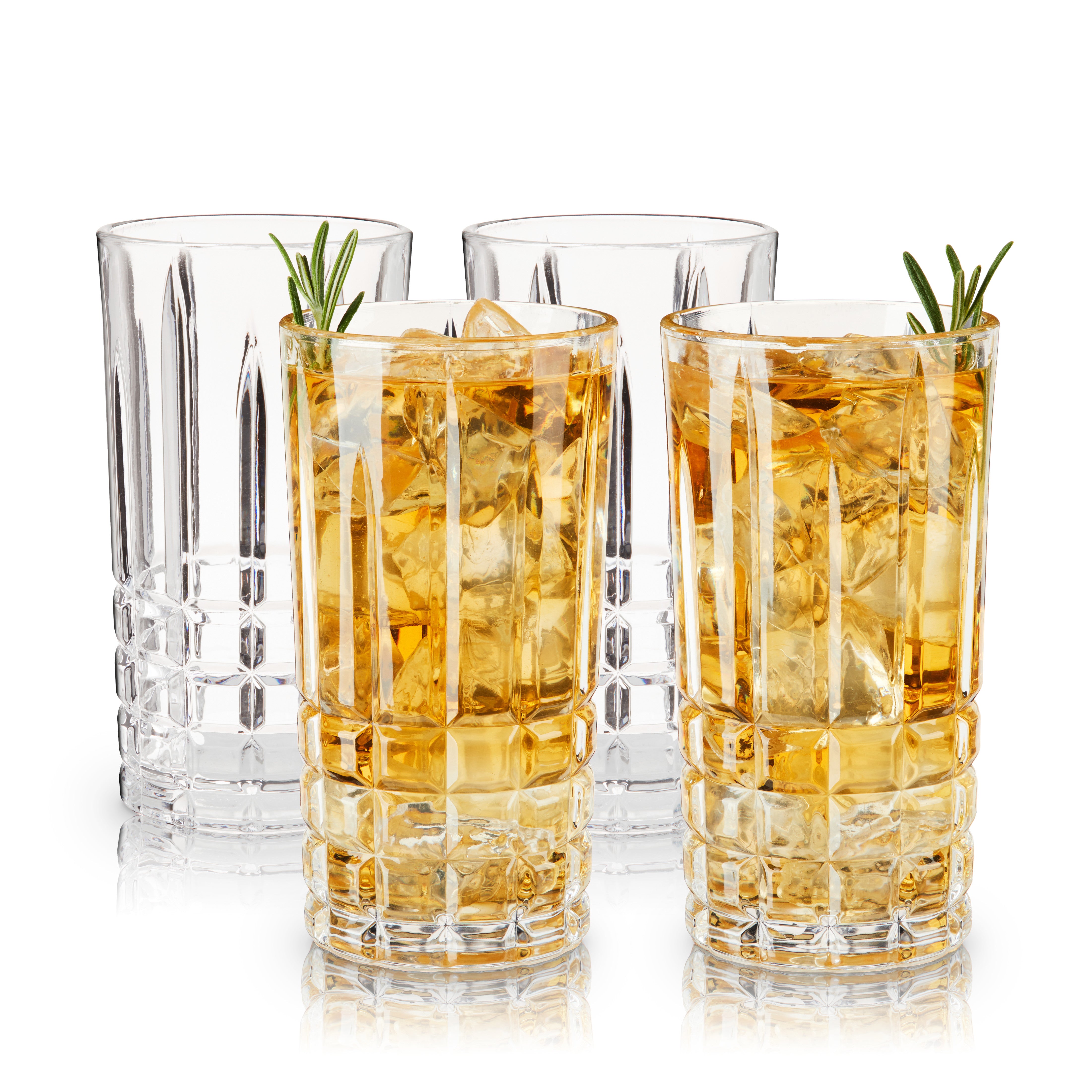 Premium Highball Glass Set - Elegant Tom Collins Glasses Set of 6-12oz Tall  Drinking Water Glasses - Bar Glassware for Mojito, Whiskey, Cocktail 